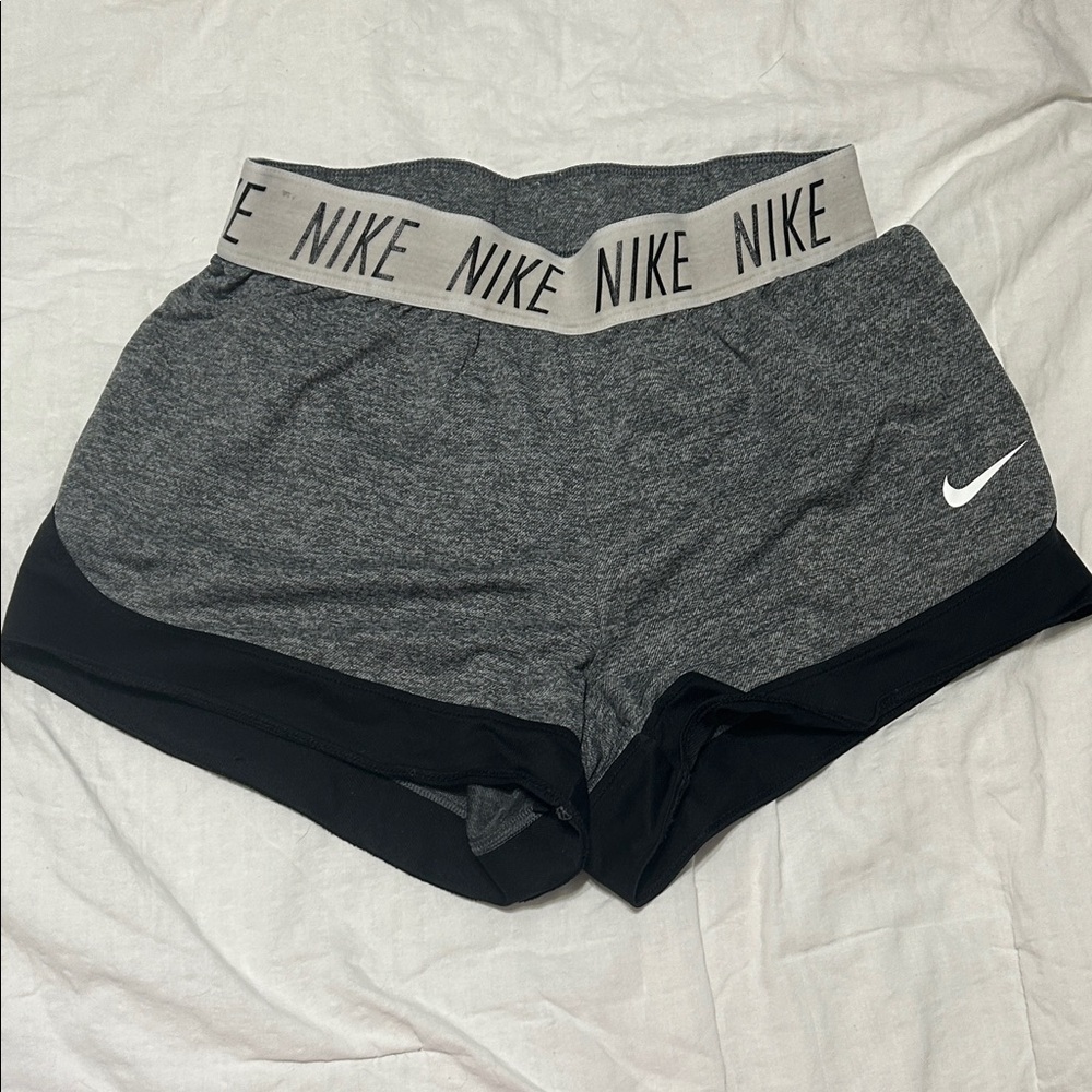 Nike Women's Athletic Shorts in Gray and Black